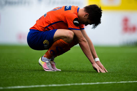 Sigurd Hauso Haugen of Aalesund looks dejected