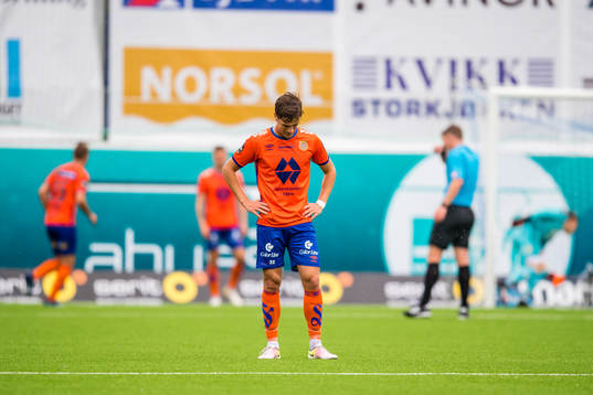 Sigurd Hauso Haugen of Aalesund looks dejected