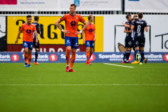 Holmbert Aron Briem Fridjonsson of Aalesund looks dejected