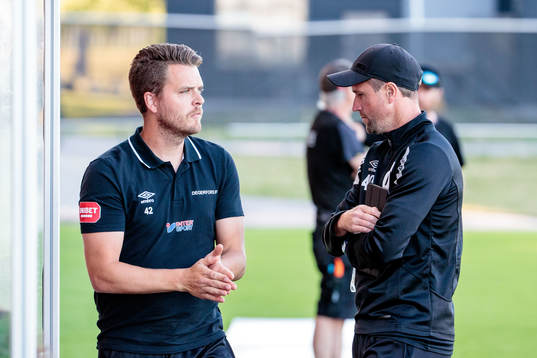Degerfors tränare Andreas Holmberg och tränare Tobias