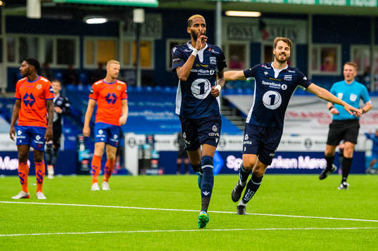 Amahl William D'Vaz Pellegrino of Kristiansund celebrates