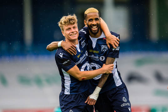 Sondre Sørli of Kristiansund celebrates