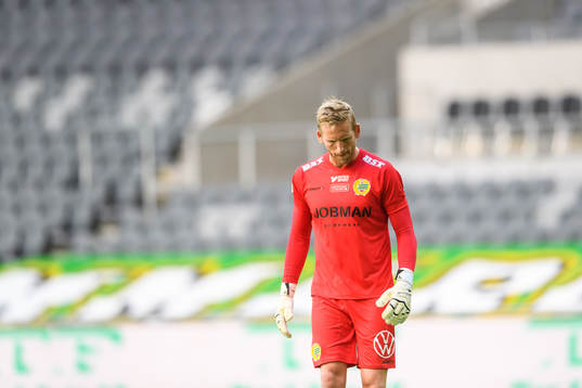 Hammarbys målvakt David Ousted deppar