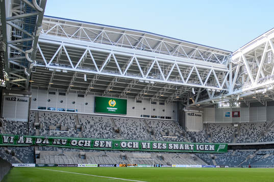 Banderoll på Hammarbys hemmastå