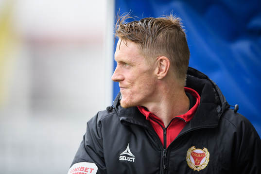 Kalmars Rasmus Elm före fotbollsmatchen i Allsvenskan