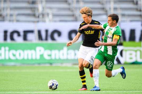s Tom Strannegård och Hammarbys Jeppe Andersen