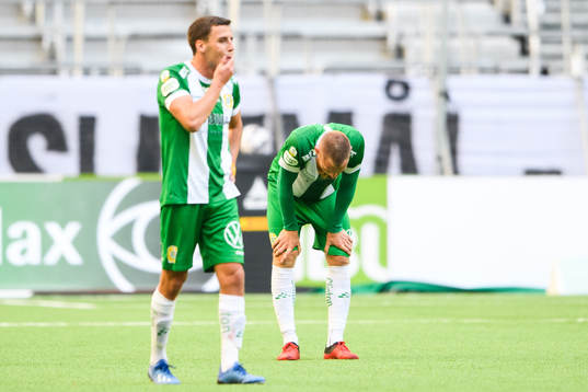 Hammarbys Jeppe Andersen och David Fällman deppar