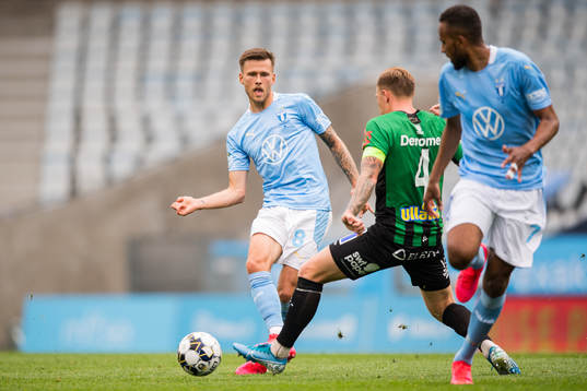 Malmö FFs Arnór Traustason och Varbergs Jesper Modig