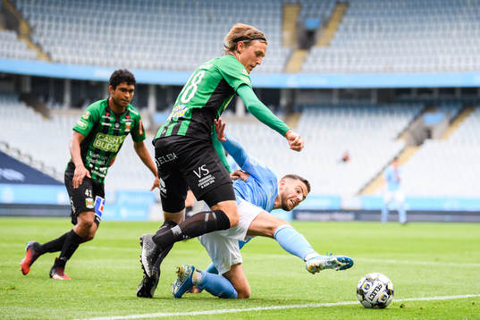 Varbergs Joakim Lindner och Malmö FFs Erdal Rakip