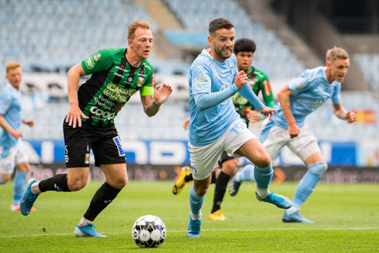 Malmö FFs Erdal Rakip och Varbergs Jesper Modig