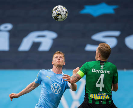 Malmö FFs Anders Christiansen och Varbergs Jesper Modig