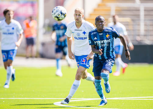 Djurgårdens Edward Chilufya och IFK Norrköpings Filip