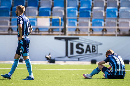 Djurgårdens Jonathan Ring och Aslak Witry deppar