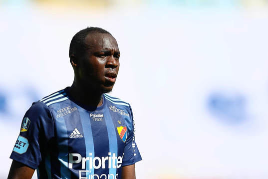 Djurgårdens Edward Chilufya deppar