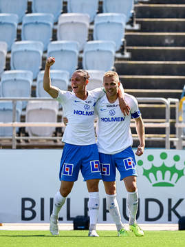 IFK Norrköpings Jonathan Levi och Christoffer Nyman jublar