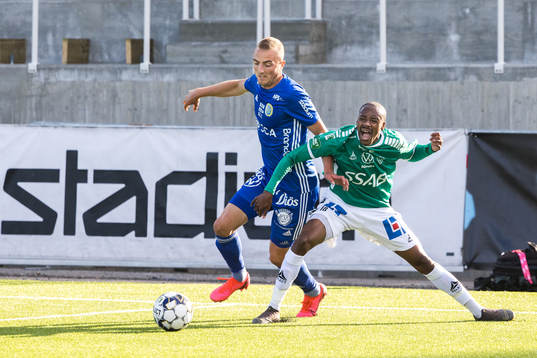 Sundsvalls Dennis Olsson och Brages Bantu Mzwakali