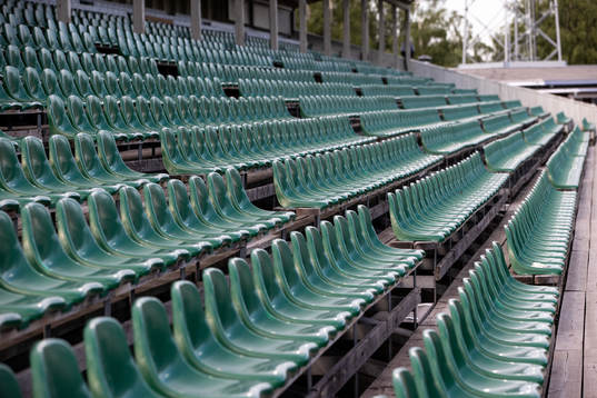 Tomma läktare innan fotbollsmatchen i Superettan  mellan