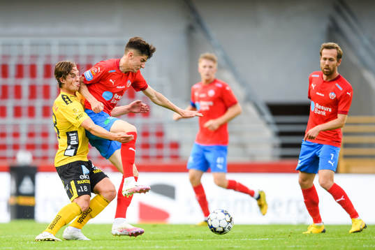 Elfsborgs Simon Olsson och Helsingborgs Armin Gigovic