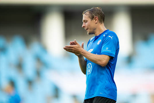 Halmstads Joel Allansson jublar