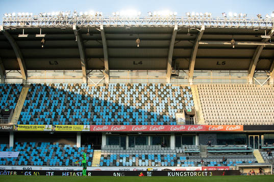 Tomma läktare på Gamla Ullevi