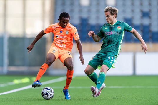 AFC Eskilstunas Francis Jno-Baptiste och Dalkurds Hampus