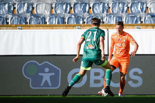 Dalkurds Christoffer Styffe och AFC Eskilstunas Gustav Jarl