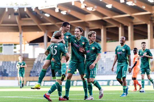 Dalkurds Irfan Jasarevic gör 3-0 och jublar med Daniel