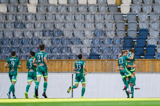 Dalkurds spelare jublar