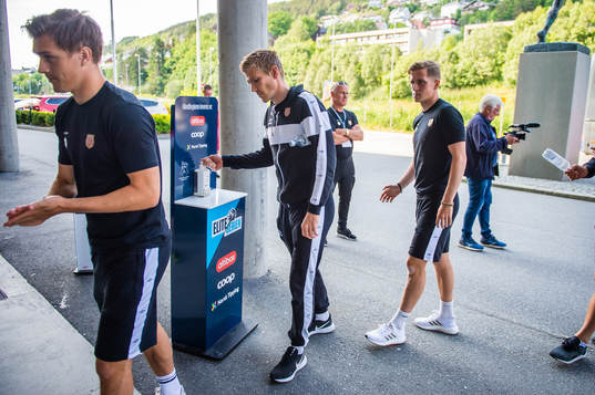 Andreas Lie and Simen Bolkan Nordli of Aalesund arrives