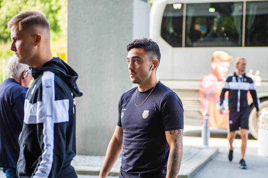 Niklas Fernando Nygaard Castro of Aalesund arrives
