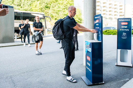 Petter Dahle Strand of Brann arrives