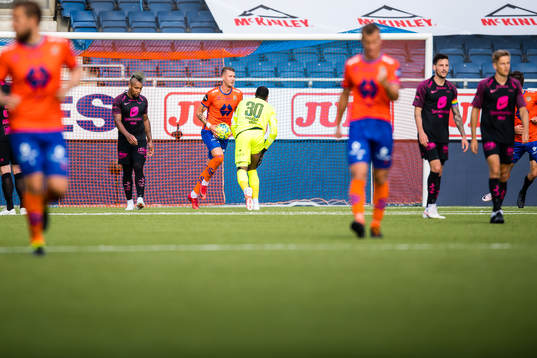 Holmbert Aron Briem Fridjonsson of Aalesund celebrates