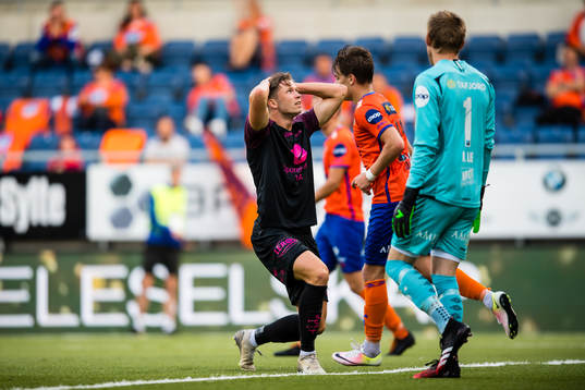 Erlend Hustad of Brann reacts