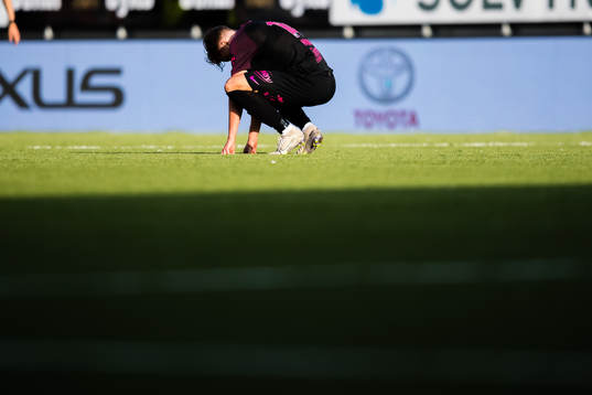 Erlend Hustad of Brann looks dejected