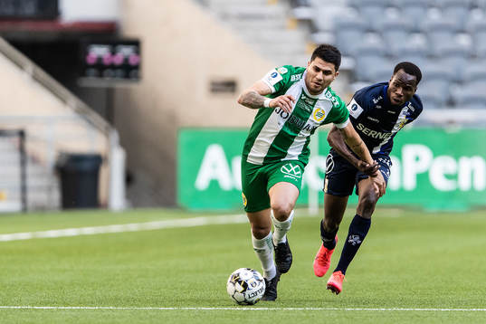 Hammarbys Paulinho och IFK Göteborgs Alhassan Yusuf