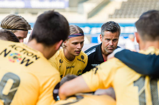 Ulrik Saltnes of Bodø/Glimt and Kjetil Knutsen, head coach