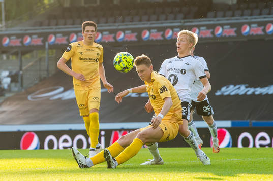 Kasper Aalund Junker of Bodø/Glimt and Birger Solberg