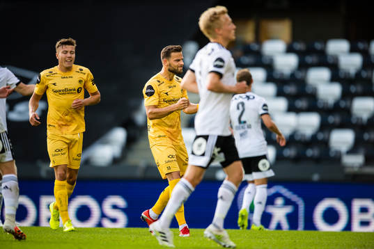 Philip Aksel Frigast Zinckernagel of Bodø/Glimt celebrates