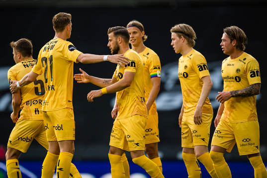 Philip Aksel Frigast Zinckernagel of Bodø/Glimt celebrates