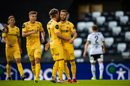 Philip Aksel Frigast Zinckernagel of Bodø/Glimt celebrates