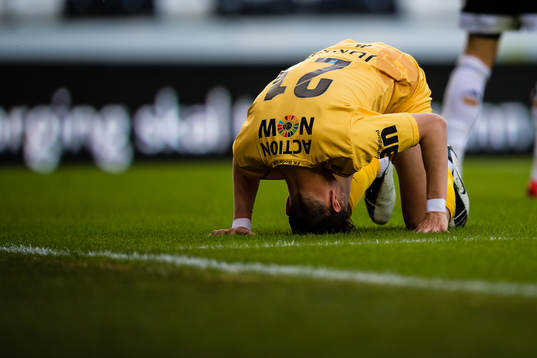 Kasper Aalund Junker of Bodø/Glimt looks dejected