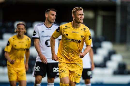 Ola Selvaag Solbakken of Bodø/Glimt celebrates
