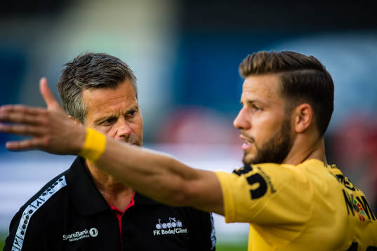 Kjetil Knutsen, head coach of Bodø/Glimt, and Philip Aksel