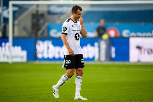 Even Hovland of Rosenborg looks dejected