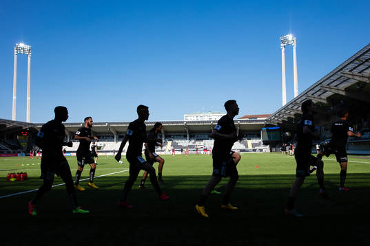 Häcken värmer upp innan kvartsfinalen i Svenska Cupen