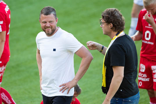 Elfsborgs manager Jimmy Thelin och klubbchef Stefan