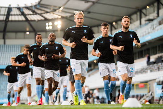 Malmö FFs Oscar Lewicki och Lasse Nielsen