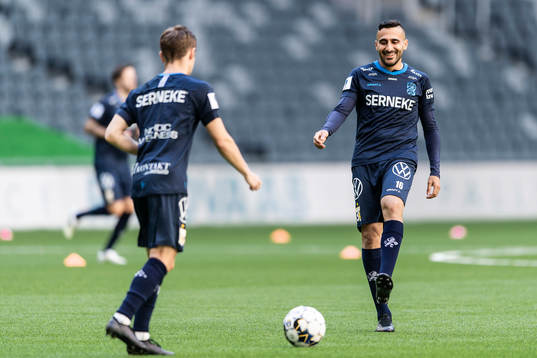 IFK Göteborgs Sargon Abraham värmer upp