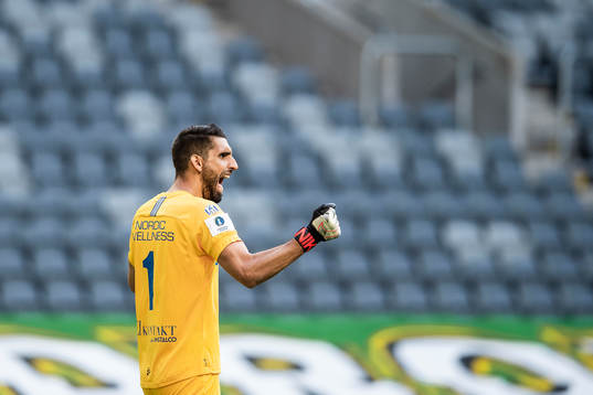 IFK Göteborgs målvakt Ioannis Anestis jublar