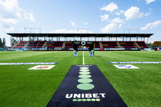 Matta med Unibets logga fotbollsmatchen i Allsvenskan